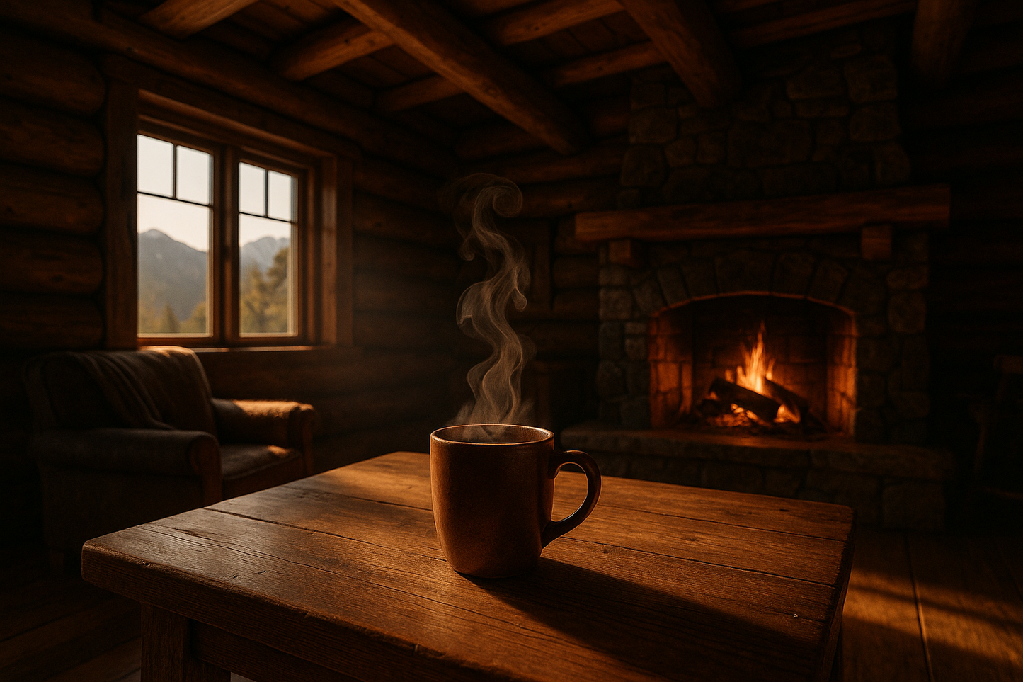 coffee in a cabin
